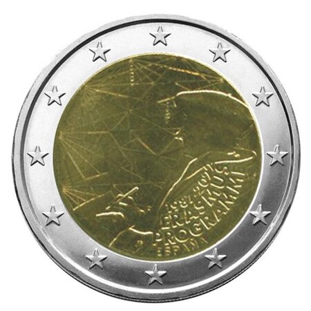 2 euro commemorative 2022 : espagne (35 ans du programme erasmus)