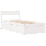 vidaXL Cadre de lit sans matelas blanc 90x190 cm bois de pin massif