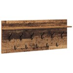 vidaXL Porte-manteau mural avec étagère avec stockage Vieux bois 100 x 40 x 12 cm
