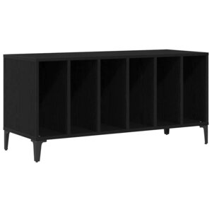 vidaXL Meuble à vinyles Chêne noir 100 x 38 x 48 cm Bois d'ingénierie