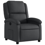 vidaXL Fauteuil inclinable en cuir véritable noir
