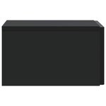 vidaXL Cabinet de chevet mural avec tiroir Noir 33 x 34 5 x 20 cm