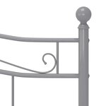 vidaXL Cadre de lit Gris Métal 200x200 cm