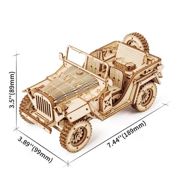 maquette en bois Jeep Willys