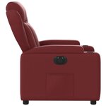 vidaXL Fauteuil inclinable électrique Rouge bordeaux Similicuir