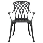 vidaXL Ensemble de salle à manger pour jardin 5 Pièces Noir Aluminium