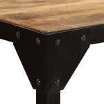 vidaXL Table à manger Bois de manguier brut massif et Acier 120 cm