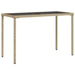 vidaXL Ensemble à manger de jardin coussins 5 Pièces mélange beige rotin