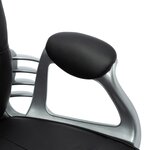 vidaXL Chaise de bureau pivotante Noir Similicuir