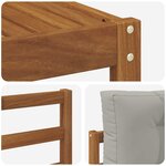 vidaXL Ensemble de canapés d'extérieur 6 Pièces Naturel et gris clair