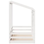 vidaXL Lit pour enfants avec toit blanc 80x160 cm bois massif de pin
