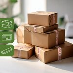 Pack and Move - Lot 12 Rouleaux Ruban Adhésif Transparent "Fragile" Pour Emballage Et Déménagement - 100 M - Qualité Premium