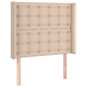 vidaXL Tête de lit avec oreilles Cappuccino 103x16x118/128 cm