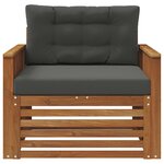 vidaXL Canapé d’extérieur Bois d'acacia massif et polyester