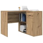 vidaXL Bureau d'angle avec tiroir chêne artisanal 102 x 50 x 75 cm