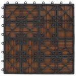 vidaXL Carreaux de terrasse 22 Pièces 30 x 30 cm 2 m² WPC Teck