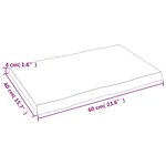 vidaXL Dessus de table bois massif traité bordure assortie