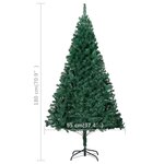 Vidaxl arbre de noël artificiel avec led branches épaisses vert 180 cm