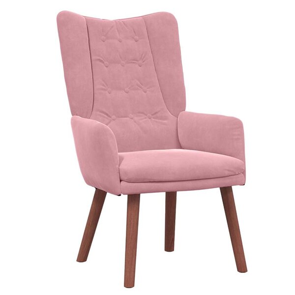 vidaXL Fauteuil relaxant Rose 63 x 67 x 94 cm Velours