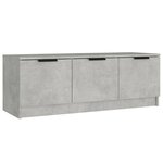 vidaXL Meuble TV Gris béton 102x35x36 5 cm Bois d'ingénierie
