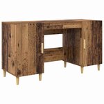 vidaXL Bureau Bois Ancien 140 x 50 x 75 cm Bois d'ingénierie