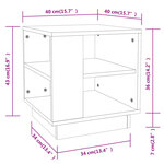 vidaXL Table basse Noir 40x40x43 cm Bois d'ingénierie