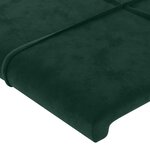 vidaXL Tête de lit avec oreilles Vert foncé 163x16x78/88 cm Velours