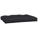 vidaXL Coussins de palette lot de 2 motif à carreaux noir tissu