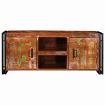 vidaXL Meuble TV Multicolore bois de récupération massif