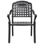 vidaXL Ensemble de salle à manger pour jardin 5 Pièces Noir Aluminium