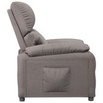 vidaXL Fauteuil inclinable Taupe Tissu