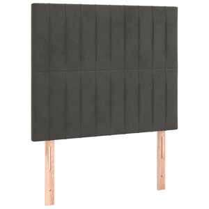 vidaXL Tête de lit Gris foncé 90x5x118/128 cm Velours