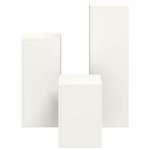 vidaXL Support de Plante 3 Pièces Blanc Acier