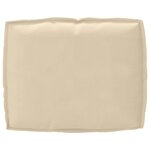 vidaXL Set de coussins de palette 2 Pièces Beige Tissu Oxford