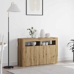 vidaXL Buffet Chêne artisanal 116 x 30 x 75 cm Bois d'ingénierie