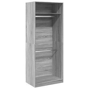 vidaXL Garde-robe sonoma gris 80x50x200 cm bois d'ingénierie