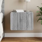 vidaXL Cabinet de chevet mural Sonoma gris 33 x 34 5 x 24 cm