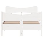 vidaXL Cadre de lit sans matelas blanc 120x200 cm bois de pin massif