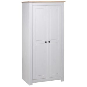 vidaXL Garde-robe Blanc 80x50x171 5 cm Pin massif Assortiment Panama