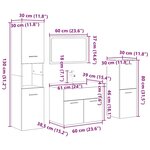 vidaXL Ensemble de meubles de salle de bain 5 Pièces chêne sonoma