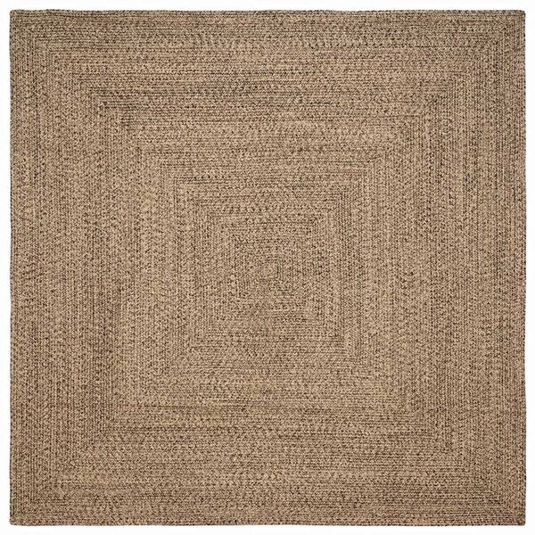 vidaXL Tapis Naturel et noir 300 x 300 cm Jute