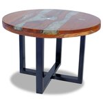 vidaXL Table basse Teck Résine 60 cm