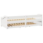 vidaXL Lit de jour avec gigogne sans matelas IRUN blanc 90x200 cm