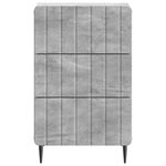 vidaXL Cabinet de chevet Gris béton 43 x 41 x 68 cm Bois d'ingénierie