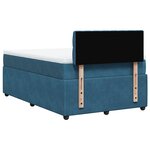 vidaXL Sommier à lattes de lit et matelas bleu 120x200 cm velours
