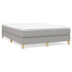 vidaXL Cadre de lit sans matelas gris clair 140x190 cm tissu