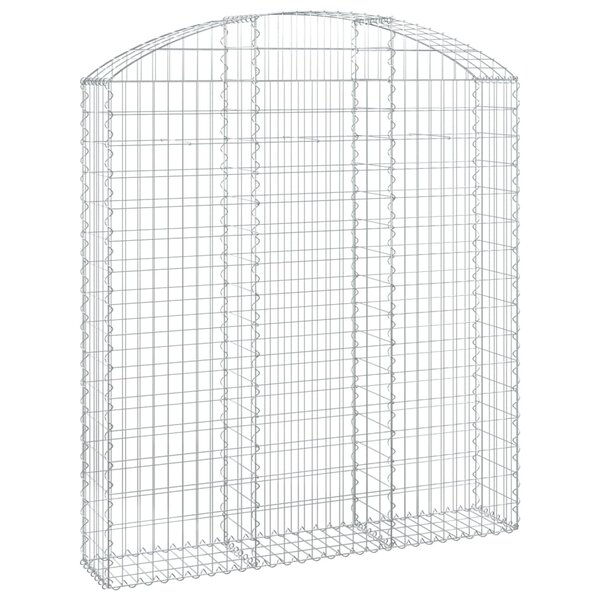 vidaXL Panier de gabions arqué 150x30x160/180 cm Fer galvanisé
