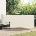 vidaXL Auvent latéral rétractable de patio 140x600 cm Crème