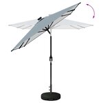 vidaXL Parasol de jardin avec lampes LED 200 x 300 cm Polyester