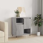vidaXL Buffet Sonoma gris 60x35x70 cm Bois d'ingénierie
